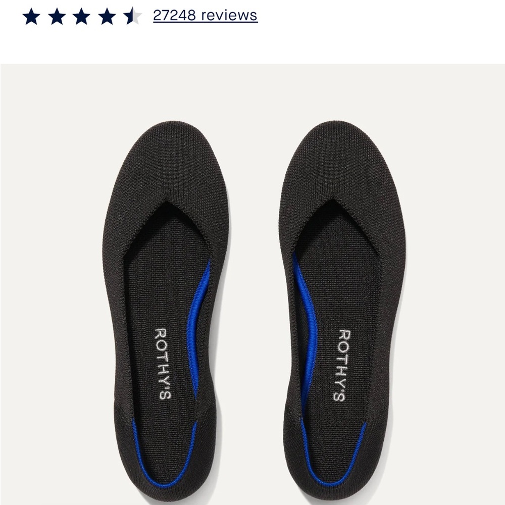 Rothy's Black and Blue Flats